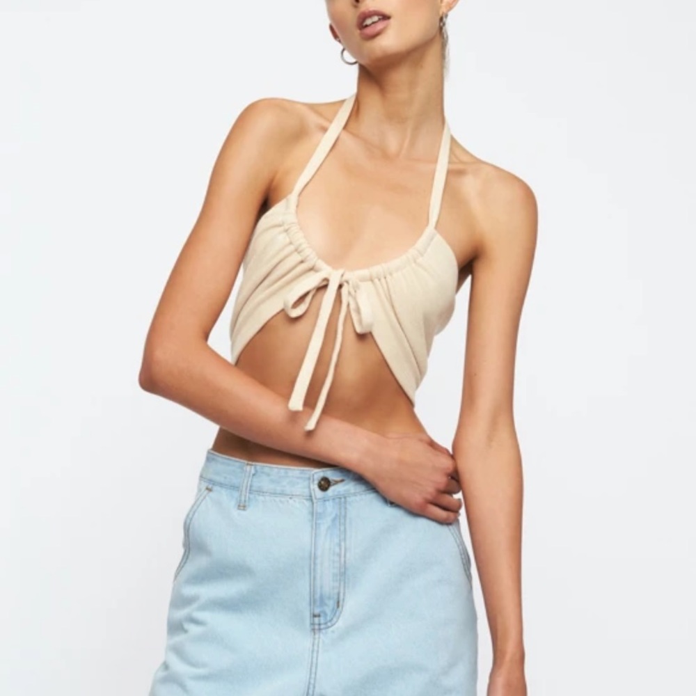 lioness le femme crop in oatmeal